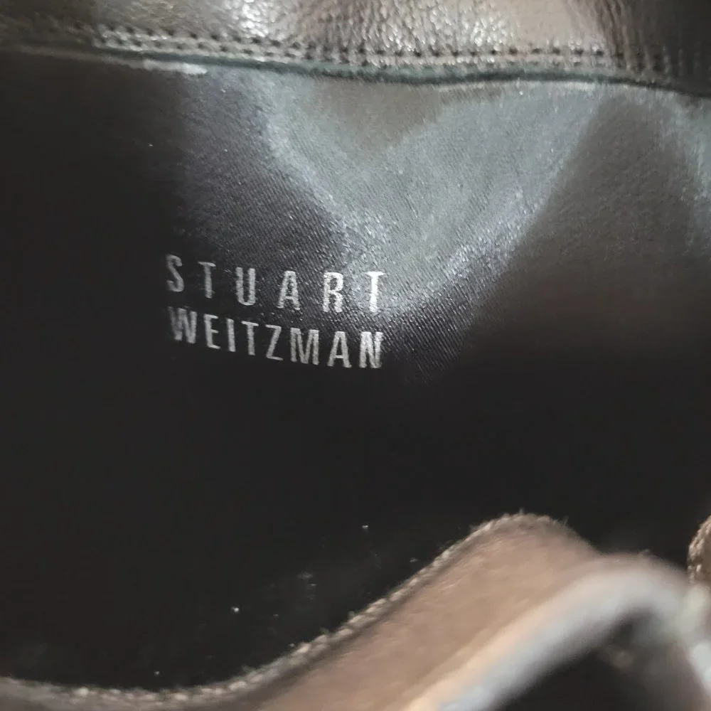 Stuart Weitzman Cinchboot Womens 6.5 M Black Leather Buckles Riding Boot Knee Hi - Picture 9 of 14